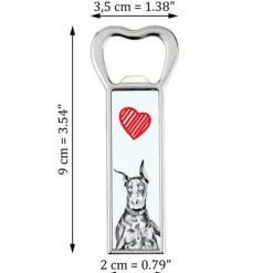 Drinkshakers & Drinkverktyg-Doberman, Dobermann I - flasköppnare med en hund, personlig kylöppnare, unik present till en man från Art-Dog