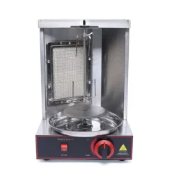 Doner Kebab Grillmaskin, Rostfritt Stål, 2000W, LPG och Infraröd Värme, 10kg Kapacitet, Temperaturintervall 0-300°C