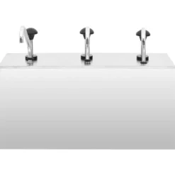 Dressingbehållare i rostfritt stål med pump - 3 x 3,5 L | Färg: Silver | Storlek: 3 x 3,5 L