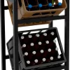 Vinflaskhållare-Dricks Crate Holder Stapel - Bottess Rack - Stylish Drink Storage, Rostless Steel | Färg: Svart | Storlek: 75x47x31 cm