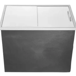 Ishink & Kylare-Drop-in Iskylare 27x18x21 tum, rostfritt stål med lock, hållbar design, perfekt för kylning av drycker, idealisk för fester och uteplatser