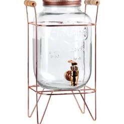 Dryckesautomater-Dryckesburk med kran och guldfärgat stativ 4,2 l