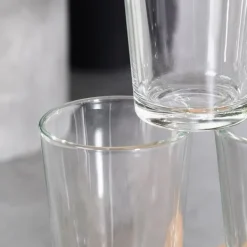 Dryckesautomater-Dryckesburk med kran och guldfärgat stativ 4,2 l + 12 glas 200 ml