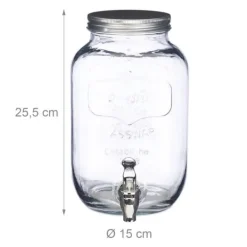 Dryckesdispenser, 25,5x15x15 cm, Transparent