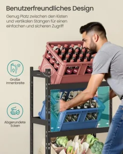 Dryckeshållare, 32x70x125,4 cm, Svart