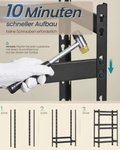 Dryckeshållare, 32x70x125,4 cm, Svart