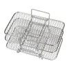 Fritöser-Dual Air Fryer Rack kompatibel för Ninja Multi Layered Dehydrator Racks 304 rostfritt stål Dual Air Fryer Stativ Stativ Air Fryer Tillbehör