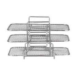 Fritöser-Dual Air Fryer Rack kompatibel för Ninja Multi Layered Dehydrator Racks 304 rostfritt stål Dual Air Fryer Stativ Stativ Air Fryer Tillbehör