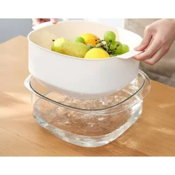 Durkslag & Silar-Dubbel durkslagsskål - För frukt, sallad och grönsaker