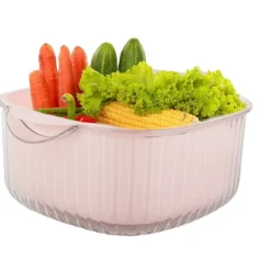 Durkslag & Silar-Dubbel durkslagsskål - För frukt, sallad och grönsaker