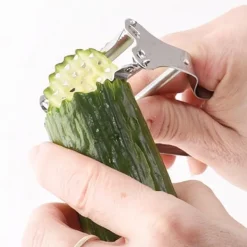 Dubbel stål Julienne Peeler Skalare kökskniv för grönsaker och frukt