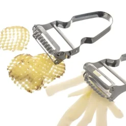 Dubbel stålskalare för frukt och grönsaker 11,5 cm