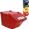 Dubbeldäckad sopsorteringsbehållare - röd, 45L