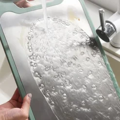 Skärbrädor-Dubbelsidig Köksskärbräda 304 Rostfritt Stål Skärbräda För Kök Kött Grönsaker Frukt Fisk Ost Grön Liten Storlek