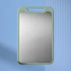 Skärbrädor-Dubbelsidig Köksskärbräda 304 Rostfritt Stål Skärbräda För Kök Kött Grönsaker Frukt Fisk Ost Grön Liten Storlek