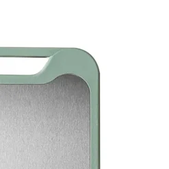 Skärbrädor-Dubbelsidig Köksskärbräda 304 Rostfritt Stål Skärbräda För Kök Kött Grönsaker Frukt Fisk Ost Grön Liten Storlek