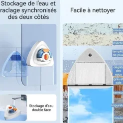 Rengöringsmedel-Dubbel-sidig magnetisk fönsterputsare INN® manuell 6 nivåer justering av vattenutsläpp för glas 3-30mm 2 vattentankar