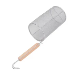 Durkslag & Silar-Dumpling Mesh Pasta Korg Rostfritt stål Fin Mesh Pasta Korg för Pasta Nudles Dumpling