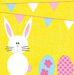 Pappersservetter-Duni Bunny & Eggs 3-lagers servetter 33x33