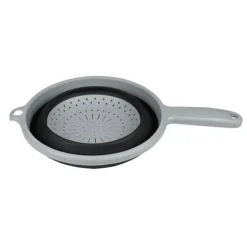 Durkslag hopfällbart runt med handtag svart