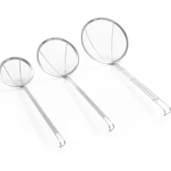 Hålslevar-Durkslag, sil för fritering i olja, rostfritt stål. 100 mm - Hendi 640104