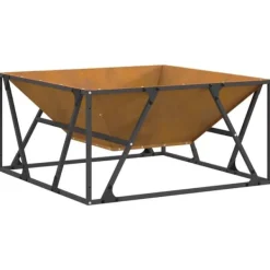 vidaXL Eldstad Brun 80 x 80 x 40 cm Stål