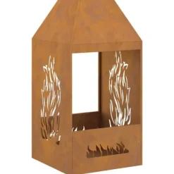 vidaXL Eldstad Brun 50 x 50 x 100 cm Stål