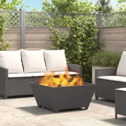 vidaXL Eldstad Svart 80 x 80 x 40 cm Stål