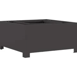 vidaXL Terrassvärmare-Eldstad Svart 60 x 60 x 30 cm Stål