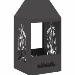 vidaXL Eldstad Svart 50 x 50 x 100 cm Stål