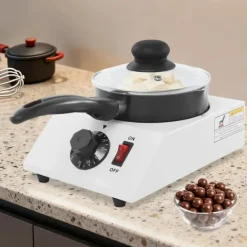 Elektrisk chokladsmältare - tempereringsmaskin - 40 W - 1 skål - 30–85 °C justerbar - 220–230 V, 50–60 Hz - svart