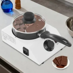 Elektrisk chokladsmältare - tempereringsmaskin - 40 W - 1 skål - 30–85 °C justerbar - 220–230 V, 50–60 Hz - svart