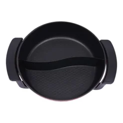 Elektriska Stekpannor & Wokar-Elektrisk gryta, 1,59 gallons kapacitet, 12,2 tum diameter, 5 justerbara temperaturer, hög effektivitet värmning