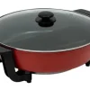 Elektriska Stekpannor & Wokar-Elektrisk Gryta, 6L Kapacitet, 5 Temperaturinställningar,röd