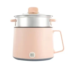 Elektriska Stekpannor & Wokar-Elektrisk Hot Pot, Dubbel Effektinställning, Mångsidig Matlagning,Rosa