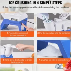 Elektrisk isknuser 176 lbs/tim snökonmaskin, riven is, 180W