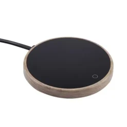 Dryckvärmare-Elektrisk kaffekoppsvärmare för kontorshem - träkorndesign (EU-kontakt)