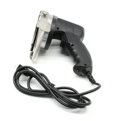 Elektrisk kebabskärare - Handhållen gyroskniv - 80 W Effekt - Justerbar skärtjocklek - Rostfritt stålblad - Bladslipare - Röd