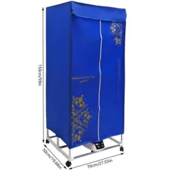 Elektrisk Klädtork, Fällbar Design, Hög Kapacitet,Blå