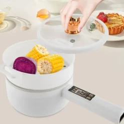 Elektrisk kokgryta, 1,6L kapacitet, 701W effekt, 220V spänning, 19,5cm diameter, designad för 1-4 personer