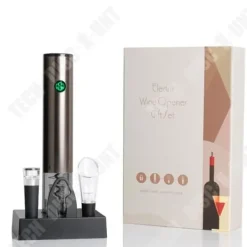 Elektrisk korköppnare - TD® - Automatisk med induktion - Svart - Långsam design - 24,2 cm