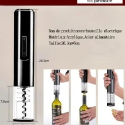 Elektrisk korkskrew - TD® - Modern - Uppladdningsbar - Svart - Öppna flaskor snabbt