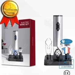 Elektrisk korkskruv - INN - Modell med torra batterier - Silver - ABS - Multifunktionell