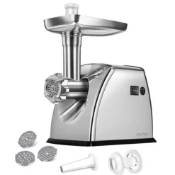 Matkvarnar-Elektrisk köttkvarn i rostfritt stål, med korvstopparutrustning MPM MMM-07M 1800W Silver 01054