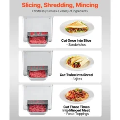 Köttskivare-Elektrisk Köttskärare 550W, Kommersiell Skärmaskin, Kraftfull & Effektiv, Ideal för Köttbearbetning