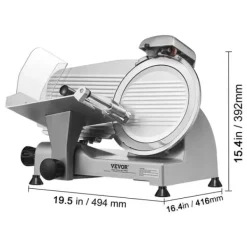 Köttskivare-Elektrisk Matberedare, Justerbar Tjocklek, Hållbar Aluminiumkonstruktion,340W