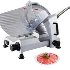 Elektrisk Matskärare, 30 cm Blad, 320W Effekt, 0-15mm Tjockleksjustering, 350-400 RPM Hastighet, Rostfritt Stål Bricka