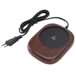 Dryckvärmare-Elektrisk mugg varmare Snabbuppvärmning Automatisk Håll varm Träsäd Dryckeskopp varmare EU-kontakt AC100‑240V