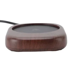 Dryckvärmare-Elektrisk mugg varmare Snabbuppvärmning Automatisk Håll varm Träsäd Dryckeskopp varmare EU-kontakt AC100‑240V