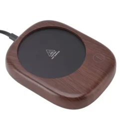 Dryckvärmare-Elektrisk mugg varmare Snabbuppvärmning Automatisk Håll varm Träsäd Dryckeskopp varmare EU-kontakt AC100‑240V